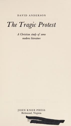 Cover of The tragic protest