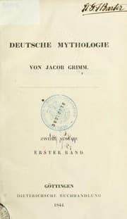 Cover of Deutsche mythologie