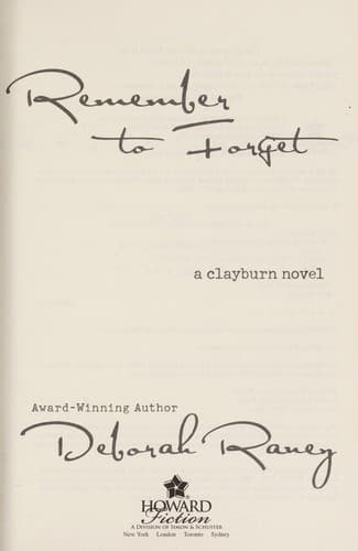 Cover of Remember to forget