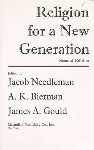 Cover of Religion for a new generation