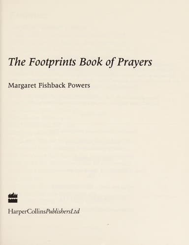 Cover of The footprints book of prayers