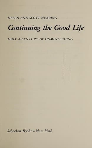 Cover of Continuing the good life