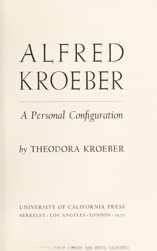 Cover of Alfred Kroeber