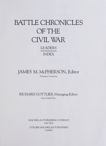Cover of Battle chronicles of the Civil War