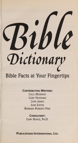 Cover of Bible dictionary
