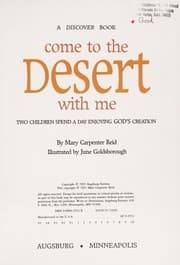 Cover of Come to the desert with me