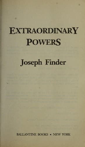 Cover of Extraordinary powers