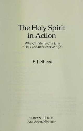 Cover of The Holy Spirit in Action