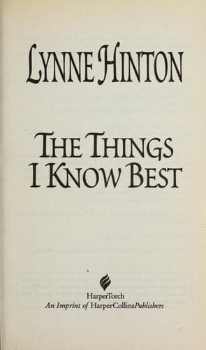Cover of The things I know best
