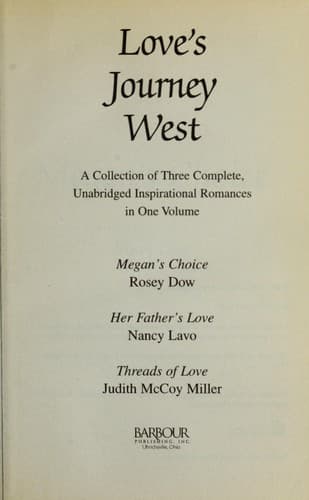 Cover of Love's Journey West