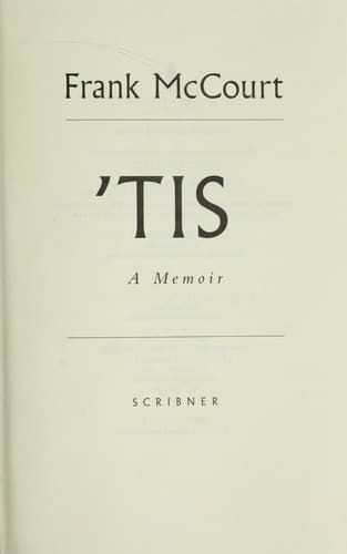 Cover of 'Tis : a memoir