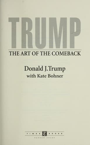Cover of Trump : the art of the comeback