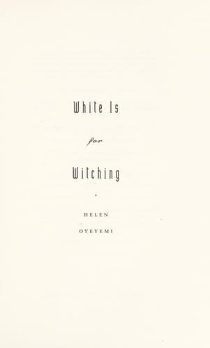 Cover of White Is for Witching
