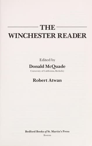 Cover of The Winchester Reader