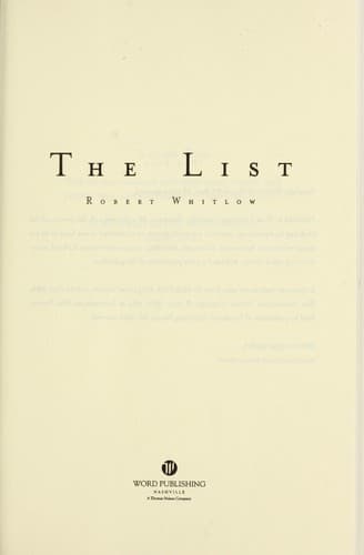 Cover of The List