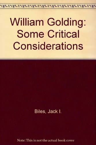 Cover of William Golding, some critical considerations