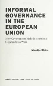 Cover of Informal governance in the European Union