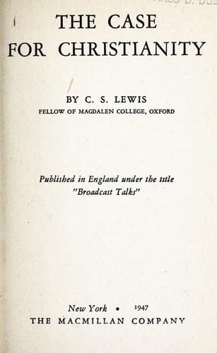 Cover of The case for Christianity