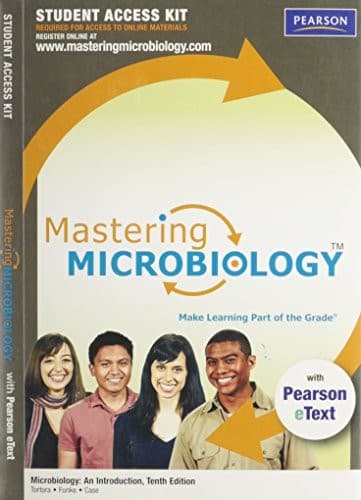 Cover of MasteringMicrobiology with Pearson eText Student Access Code Card for Microbiology: An Introduction (11th Edition)