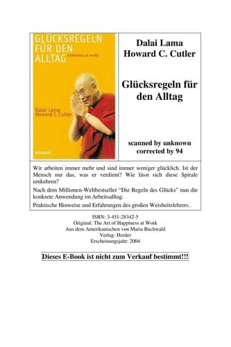 Cover of Glücksregeln für den Alltag