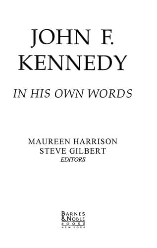 Cover of John F. Kennedy, in his own words
