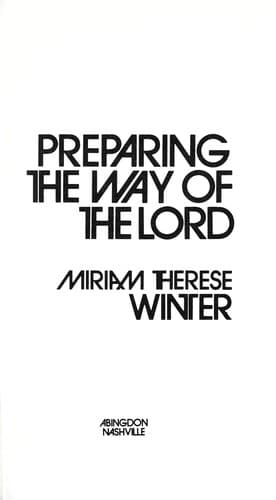 Cover of Preparing the way of the Lord