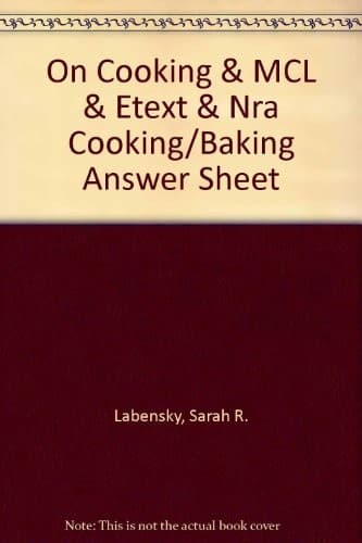 Cover of On Cooking & MCL & eText & NRA Cooking/Baking Answer Sheet