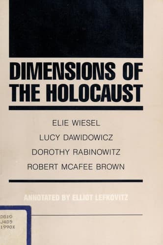 Cover of Dimensions of the Holocaust