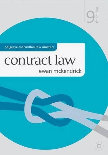 Cover of Contract Law  by Ewan McKendrick