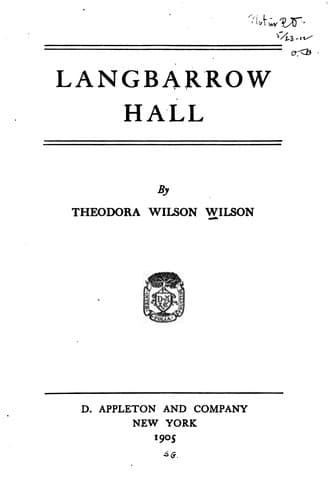 Cover of Langbarrow Hall