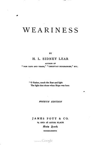 Cover of Weariness