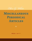 Cover of Ellen G. White Miscellaneous Periodical Articles, Book I of II