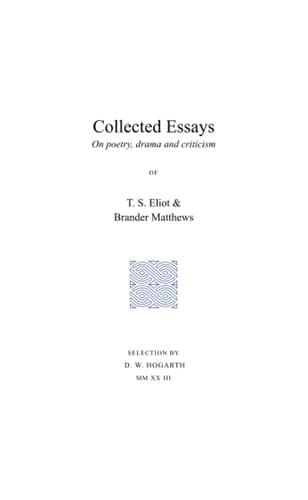 Cover of Essays on poetry and criticism