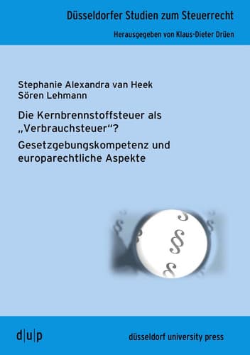 Cover of Die Kernbrennstoffsteuer Als Verbrauchsteuer ?