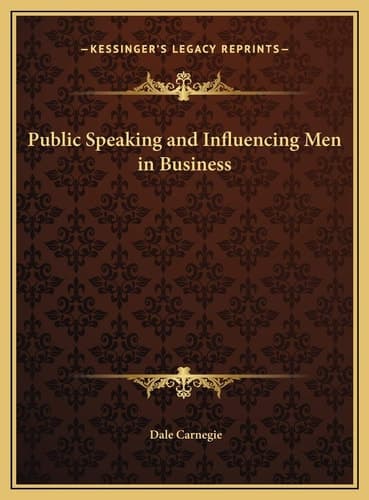 Cover of public speaking and influencing men in business