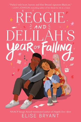 Cover of Reggie and Delilah's Year of Falling: A dual-POV YA rom-com where a guarded punk-band singer and a secretive Blerd Dungeon Master keep meeting on holidays