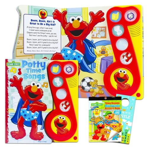 Cover of Elmo Potty Training Book Set - Bundle with Elmo Sound Book for Toddlers Plus Sesame Street Reward Stickers and Door Hanger