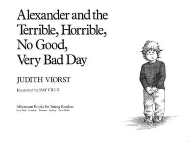 Cover of Alexander and the Terrible, Horrible, No Good, Very Bad Day