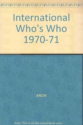 Cover of The International Who's Who