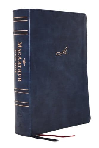 Cover of Nkjv, Macarthur Study Bible, 2nd Edition, Leathersoft, Blue, Indexed, Comfort Print