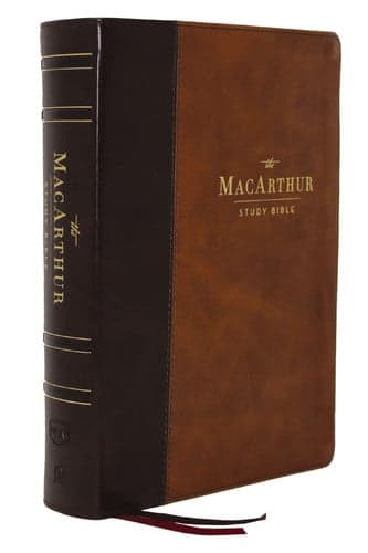 Cover of Nkjv, Macarthur Study Bible, 2nd Edition, Leathersoft, Brown, Indexed, Comfort Print