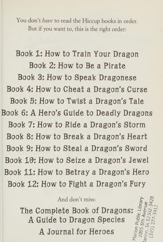 Cover of How to Fight a Dragon’s Fury (How To Train Your Dragon, #12)