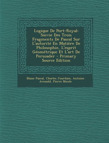 Cover of Logique de Port-Royal