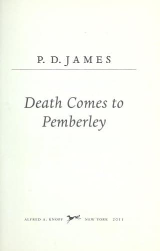 Cover of Death Comes to Pemberley