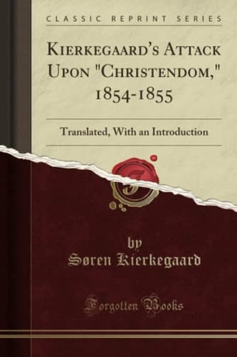 Cover of Attack upon "Christendom," 1854-1855