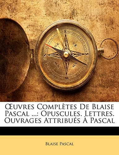 Cover of Opuscules philosophiques de Pascal