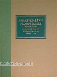 Cover of Shakespearean Prompt-Books of the Seventeenth Century