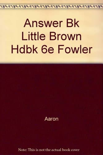Cover of Little Brown Answer Book