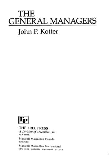 Cover of General Managers