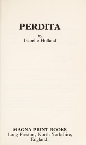 Cover of Perdita